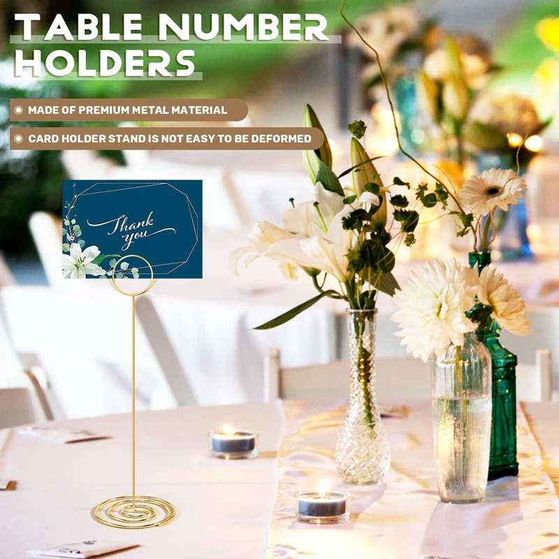 

Table Number Holders 10Pcs - 8.75 Inch Place Card Holder Tall Table Number Stands For Wedding Party Graduation Reception