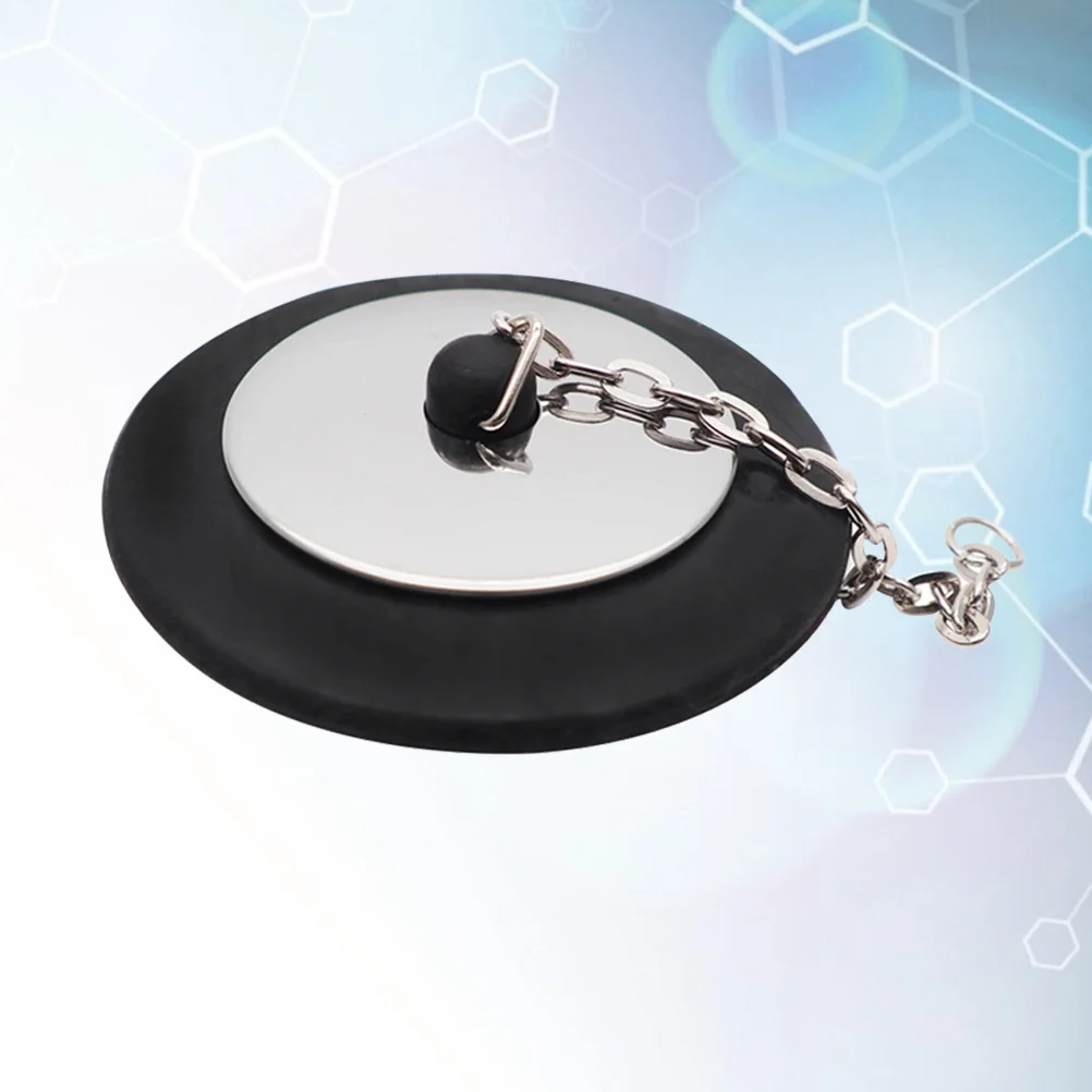 Rubber Choke Bathtub Drain Stopper With Chain Bath Plug Drain Tub Stopper For Home And Hotel Bathroom Bathtub Stainless Steel