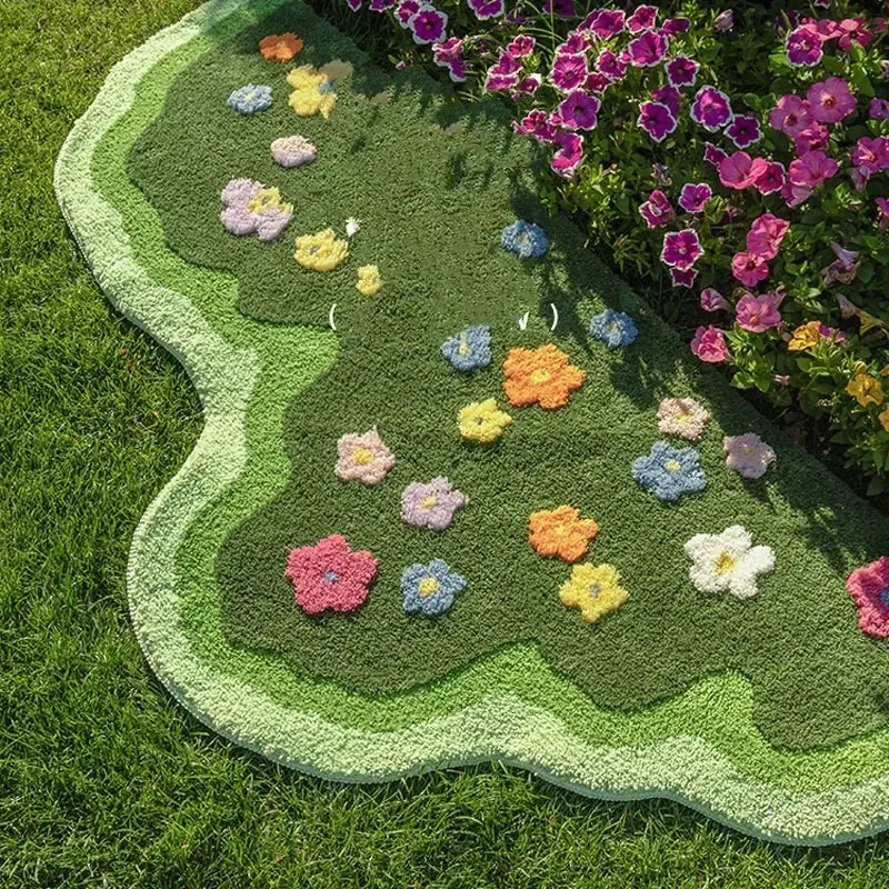 Living Room Carpets Plants Flower Bedroom Rugs Soft Hallway Area Floor Pad Mats Doormat Aesthetic Home Art Decorations