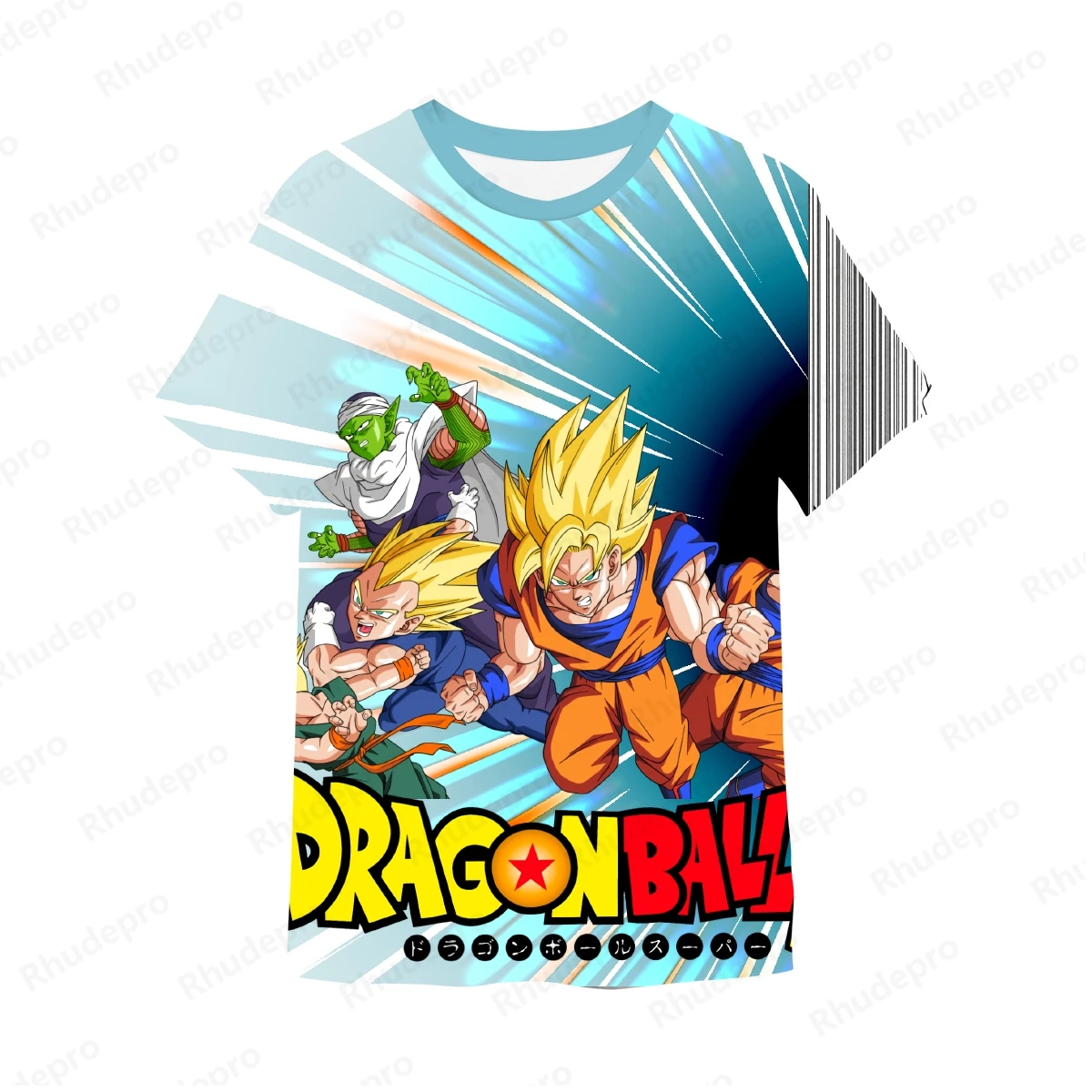 

2025 Summer Men New Hot Dragon Ball Goku Vegeta All Over Print Cosplay Children Street Short Sleeve T-Shirts Unisex Top Boy Girl