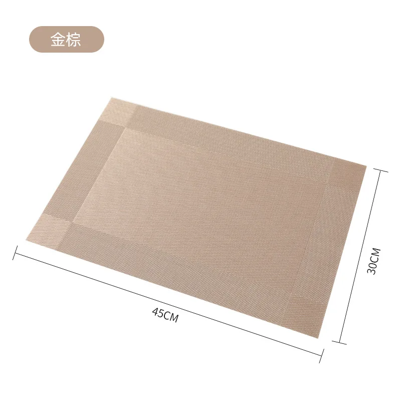 10 pieces of PVC Western dining mat, Tesla single frame thermal insulation mat, hotel and home wash free dining mat