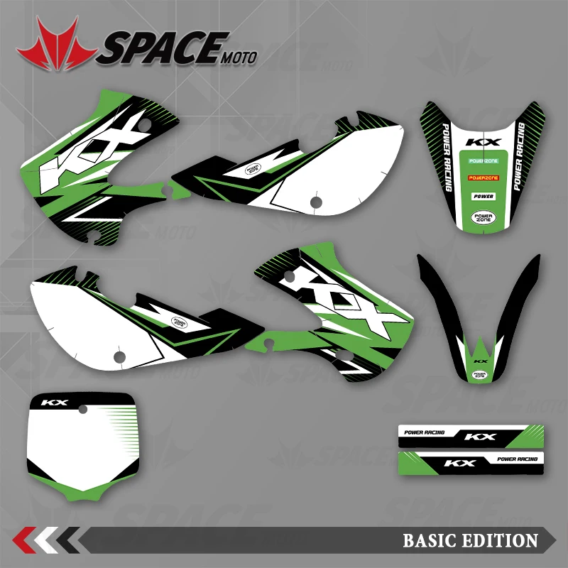 

SPACE MOTO графический фон наклейки наклейки мотоцикл для KAWASAKI 2000-2021 KX65