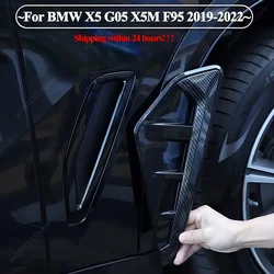 2Pcs For BMW X5 G05 X5M F95 2019-2022 Car Modified Side Spoiler Wind Knife Side Fender Vent Decoration Stickers Car-Styling