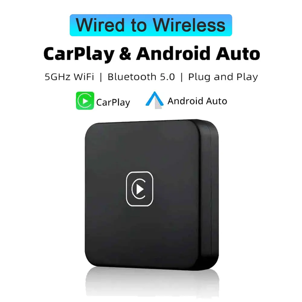 New 2 in 1 Box Wireless CarPlay Android Auto Wireless Adapter Spotify For Mazda Toyota Mercedes Peugeot Volvo Support Netflix