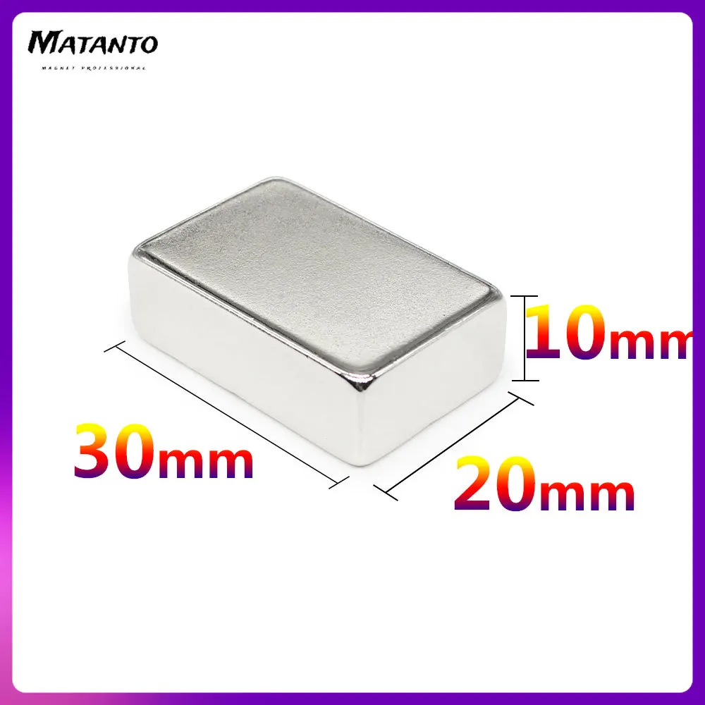 

1/2/5/10PCS 30x20x10mm Quadrate Super Powerful Strong Magnetic Magnets 30*20*10 Block Permanent Neodymium Magnets 30x20x10