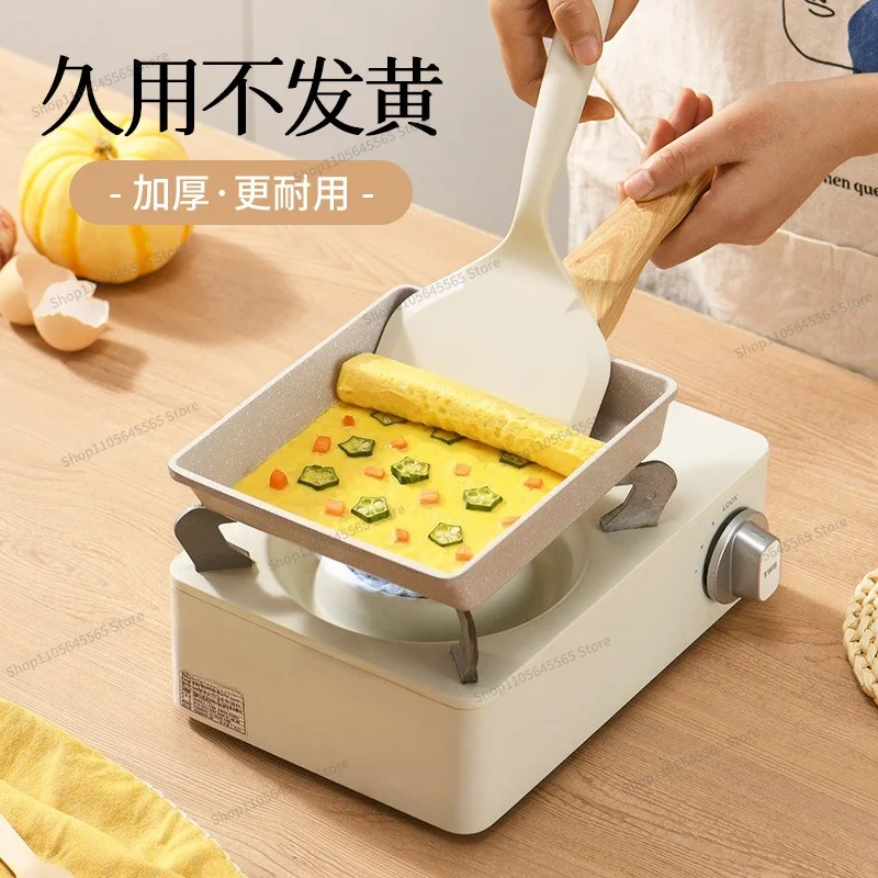 Non stick frying pan, square steak, fried vegetables, wheat rice stone, breakfast, Chicken rolls, fried vegetables