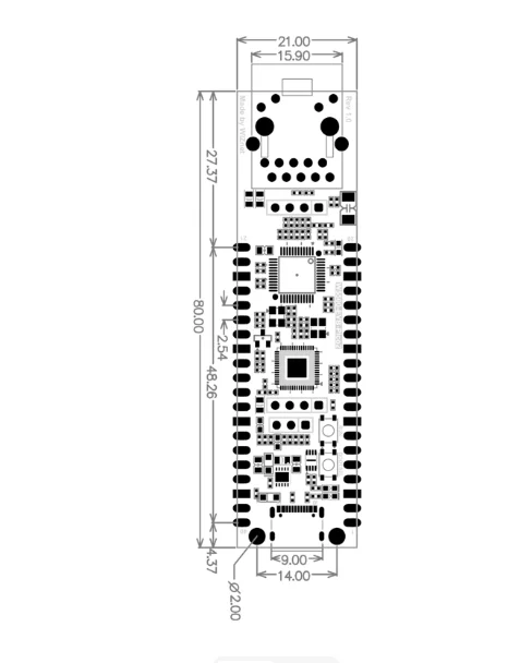 W5500-EVB Pico2 Ethernet Development Board Full Hardware TCP/IP Microcontroller Evaluation Board