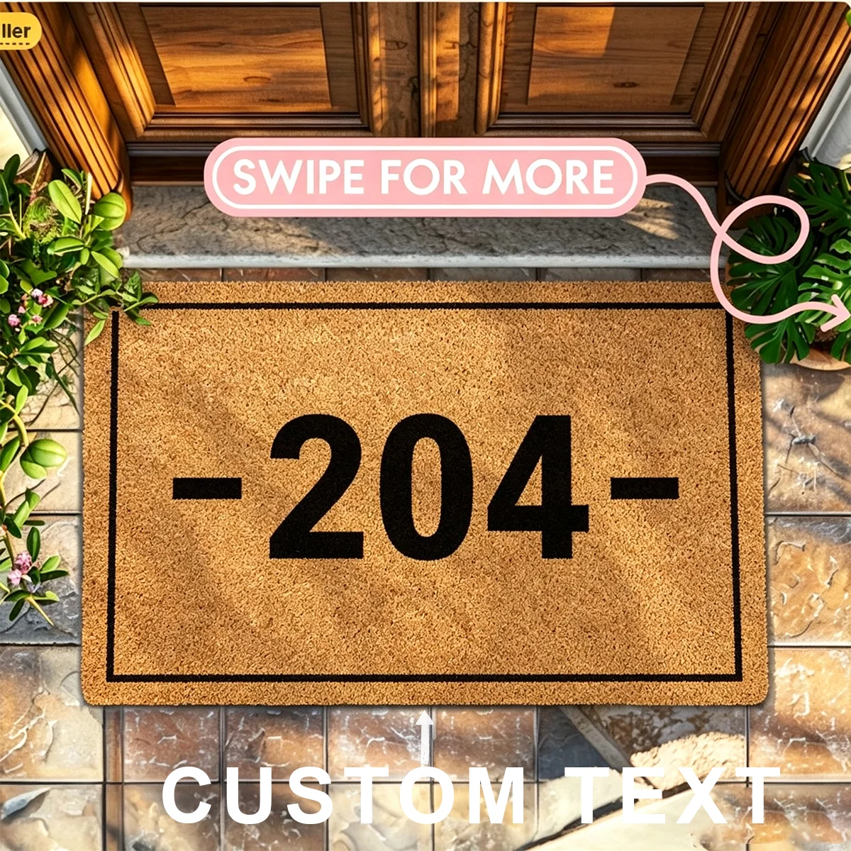 Customized Multi-Purpose Personalized Door Mats with Exclusive Family Names and Images for Kitchen  Dining Bedroom Living Room