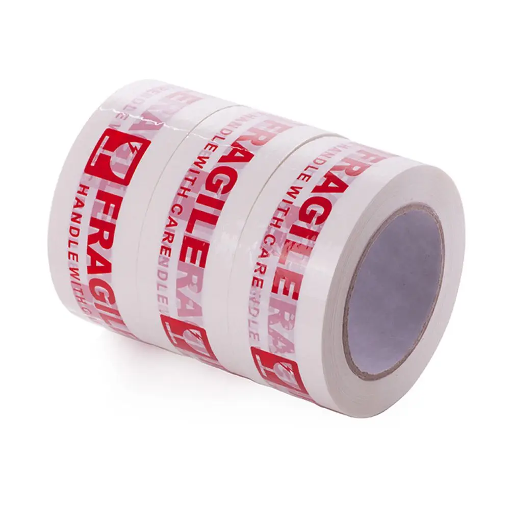 Toughness Express Box Red Adhesive Fragile Warning Tape Package Tape Carton Sealing