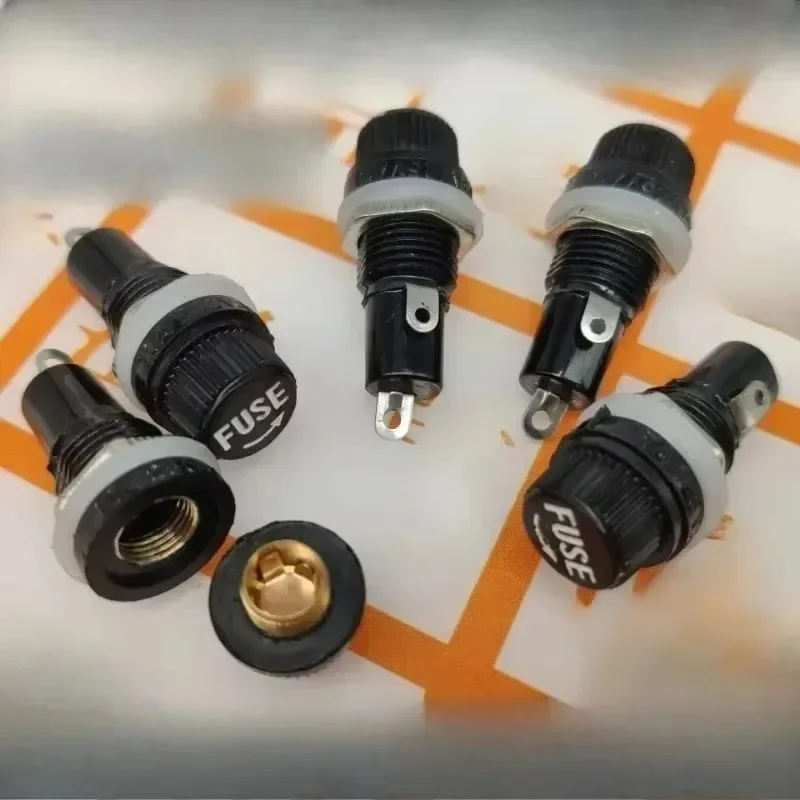 New 5 Pieces for 125V/15A 250V/10A 5x20mm Electrical Screw Cap Panel Mounted Fuse Holders Popular