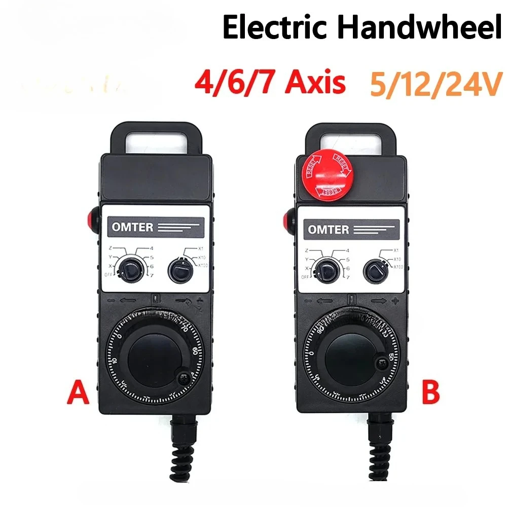 

Для Stop 4 6 7-осевой универсальный подвесной маховик MPG 5 В 12 В 24 В ручной генератор импульсов для фрезерного станка с ЧПУ
