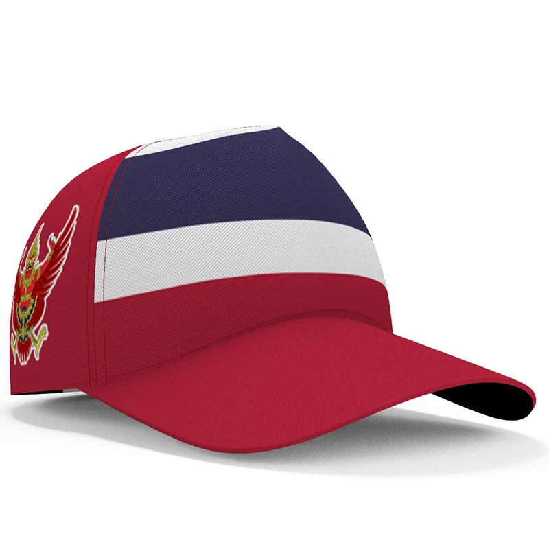 Thailand Baseball Cap Free 3d Custom Made Name Number Team Logo Th Hat Tha Country Travel Prathet Thai Nation Siam Flag Headgear