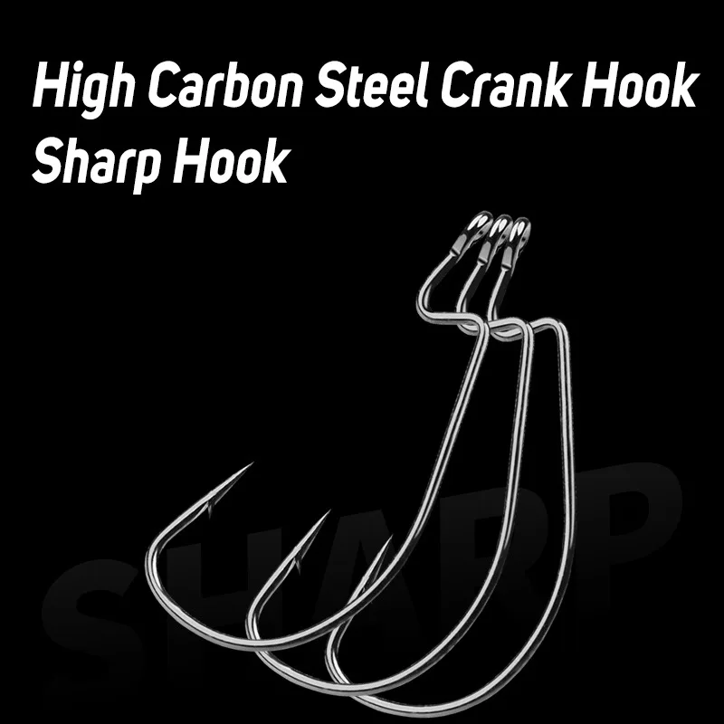 Texas Rig Carbon Line Finished Product Crank Hook Bullet Shape Lead Sinker Metal Spoon Fishing Tackle Accessories