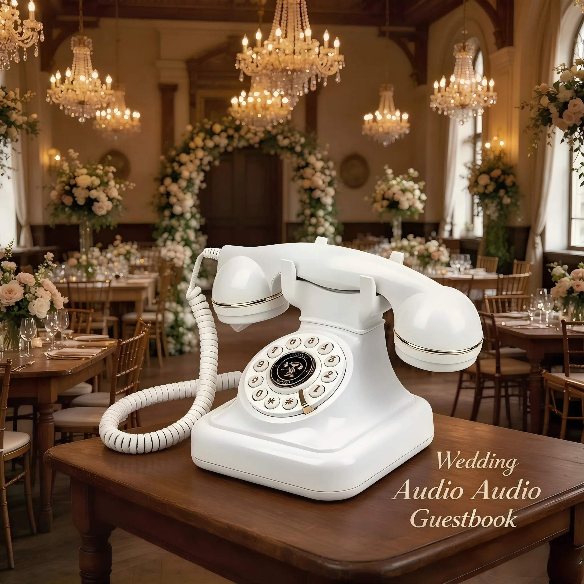 Audio Guestbook wedding phone guest voice blessing message book banquet voice check-in message phone birthday party celebrati