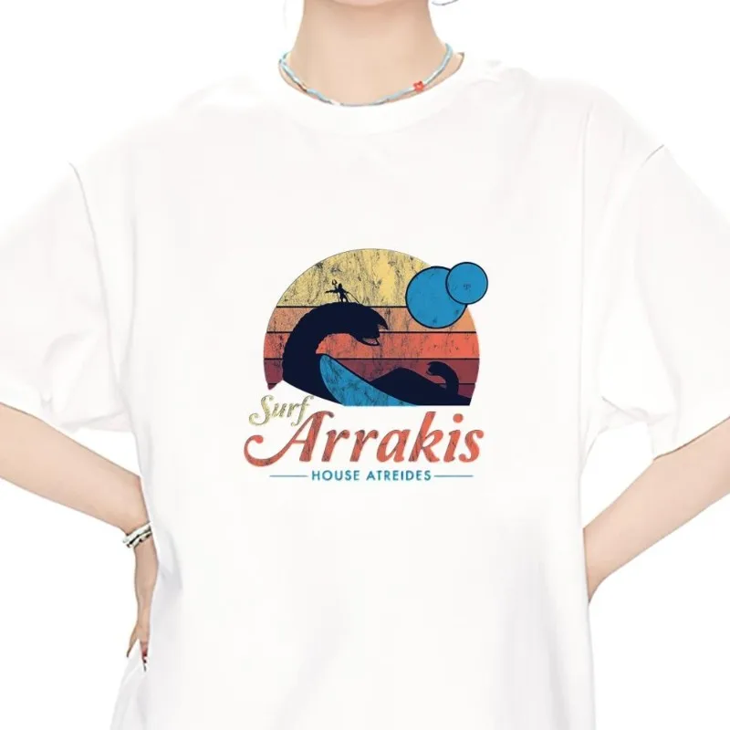 

Visit Arrakis Surf T Shirt Women Couple Combination Clothes Short Sleeve Collar Fashion Man Cotton