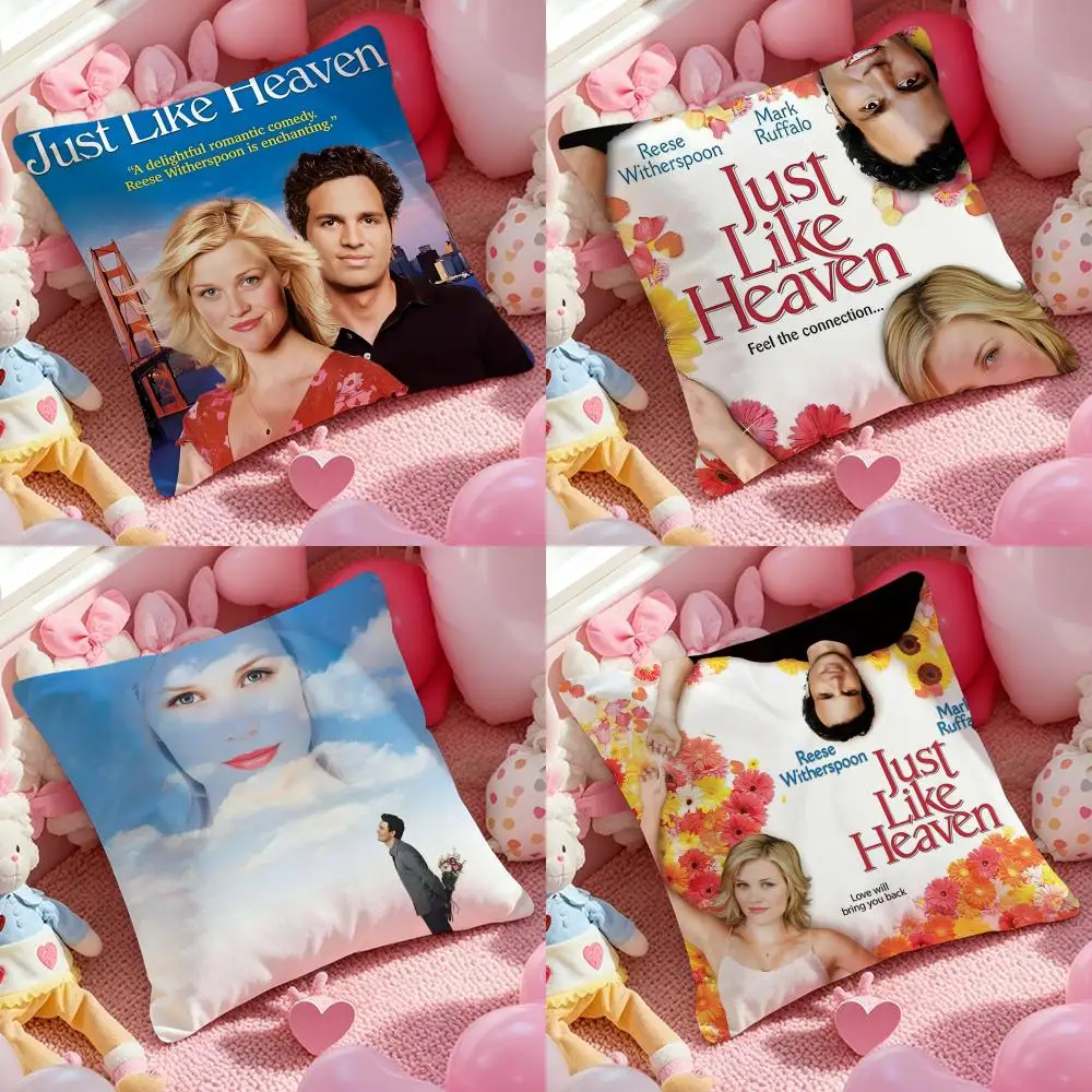 Just Like Heaven Cushion Cover Anti-dustmite Pillowcase Invisible Zipper Silky Short Plush Sofa Cushion Cover