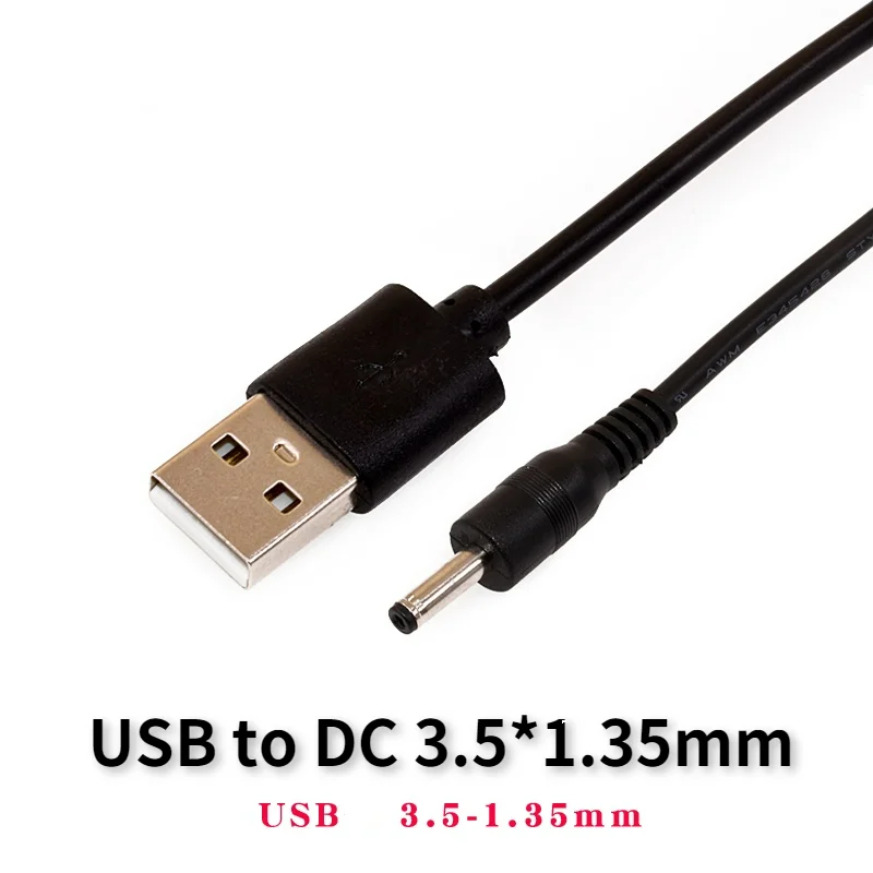 Conector de Cable de alimentación usb a CC de 5V 2m 1m 50cm Universal tipo a USB macho a enchufe de CC 5,5*2,5mm/2,1mm 2,5*0,7mm 3,5*1,35mm 4,0*1,7mm cable