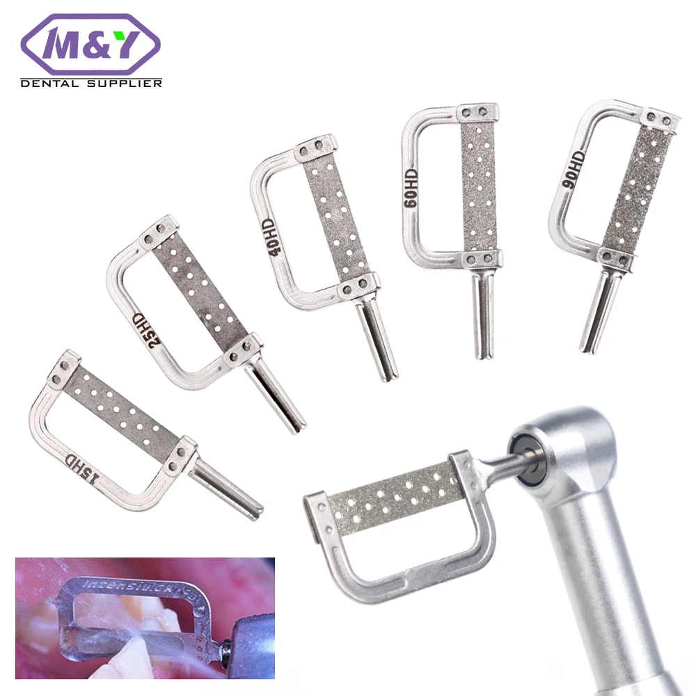 

Dental Orthodontic Handpiece Saw Blades 15/25/40/60/90HD for 4:1/1:1 Reduction Interproximal Stripping Low Speed Contra Angle