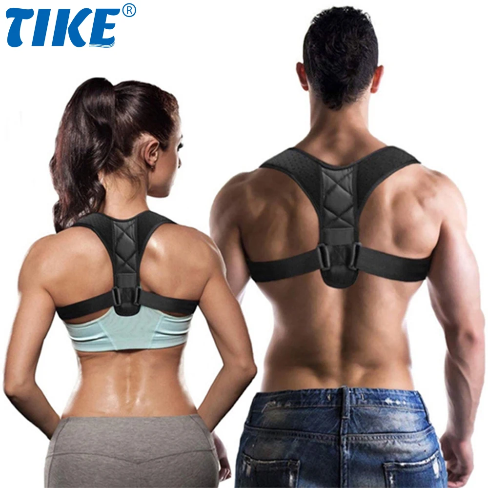 

TIKE Adjustable Posture Corrector Preventing Humpback Protection Spine Pain Relief Correction Belt Unisex Back Shoulder Support