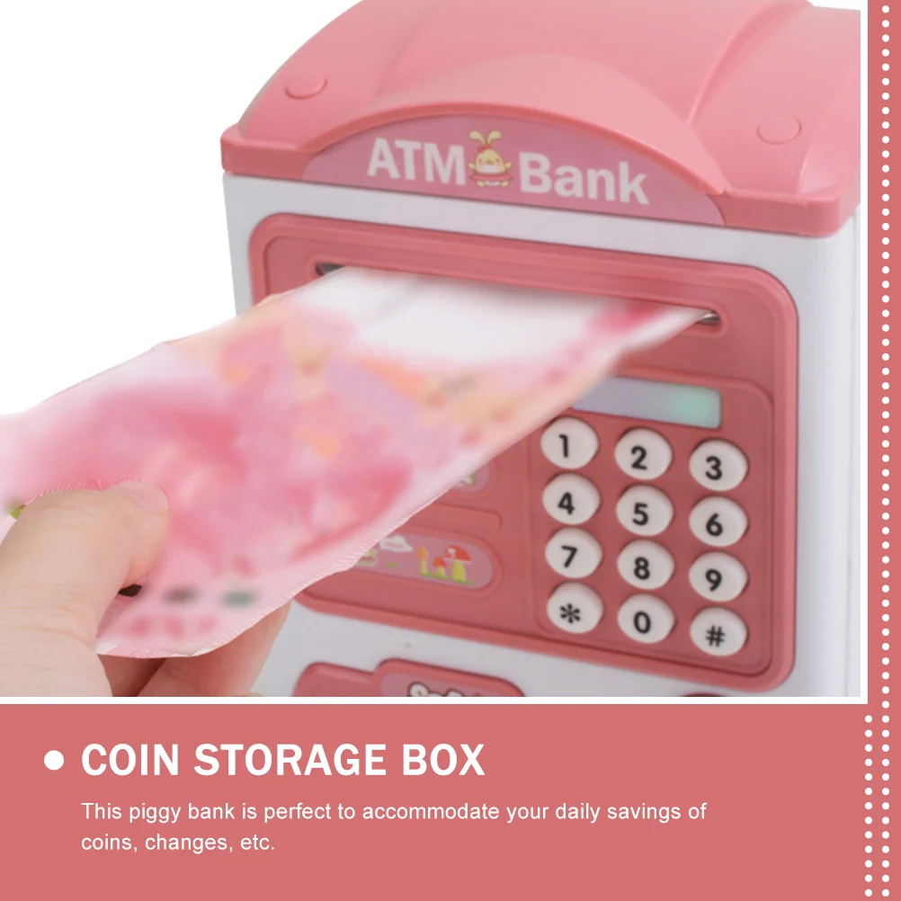 Piggy Bank Toy Kids Money Pot Toys Fingerprint Identification Multifunction Saving for Cash Storage Only and Out Coin