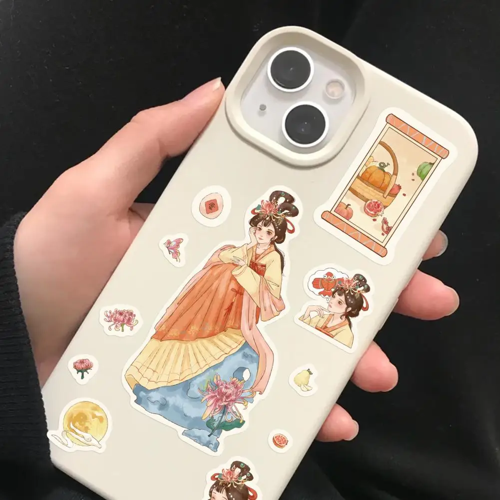 Laptop Stickers Traditional Chinese Clothing Hanfu Girls Sticker Kit Waterproof Pvc Diy Decal Set for Phone Cover Laptop