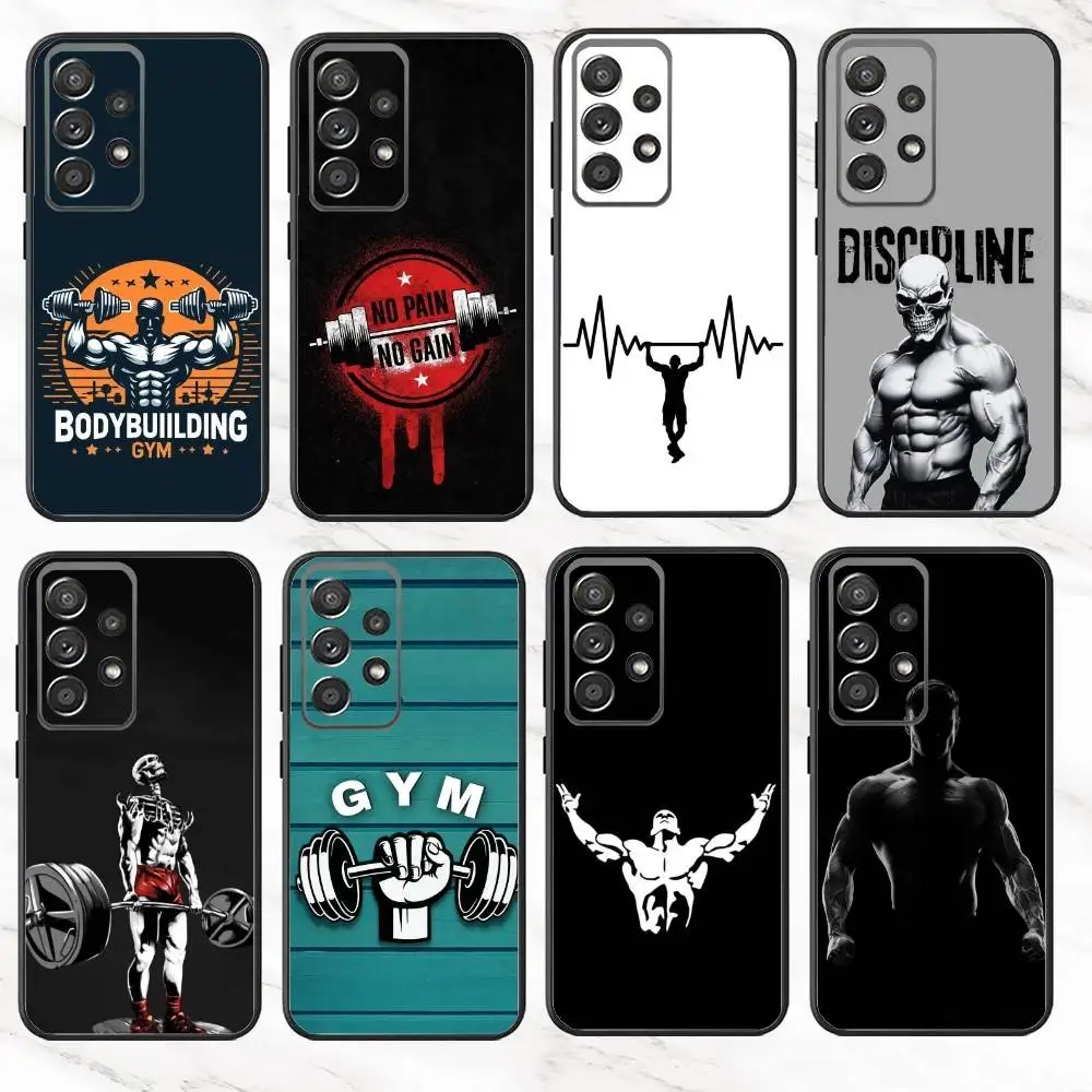 

G-Gym Fitness Phone Case For Samsung S25,S24,S21,S22,S23,S30,Ultra,S20,Plus,Fe,Note,10,9,5G Black Cover