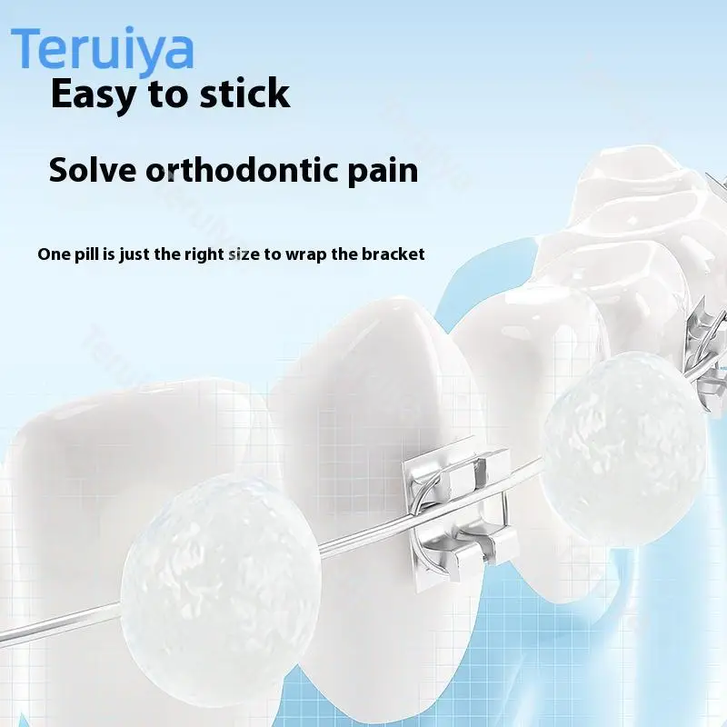 10 Boxes  60Pcs/Box Dental Orthodontic Brace Relief Wax, Food Grade Anti Grinding Denture Wax, Individually Packaged, High Hygi