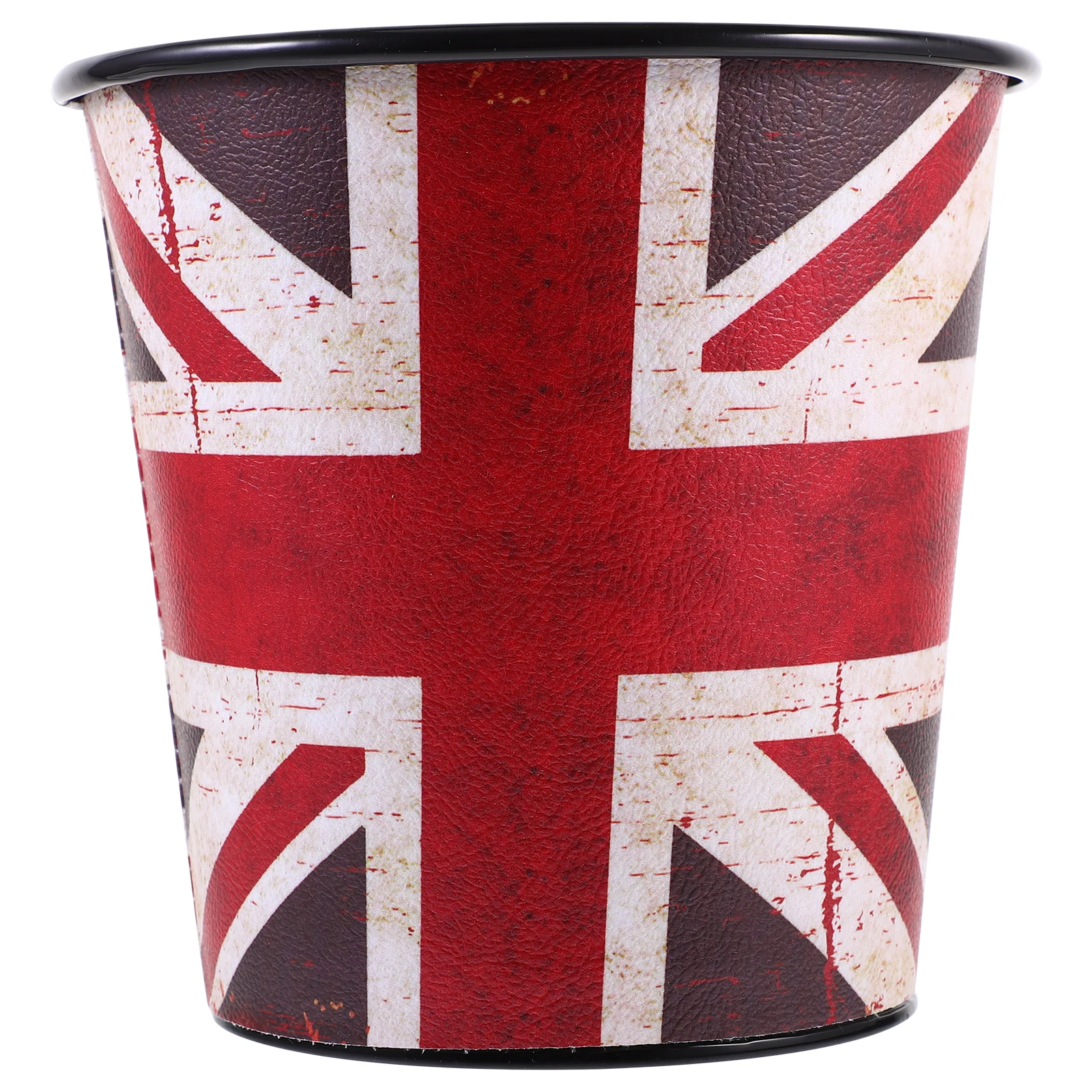 

Vintage Style Metal Desktop Trash Can Iron Waste Bin for Office Bedroom Living Room Large Opening Pen Holder Garbage Container