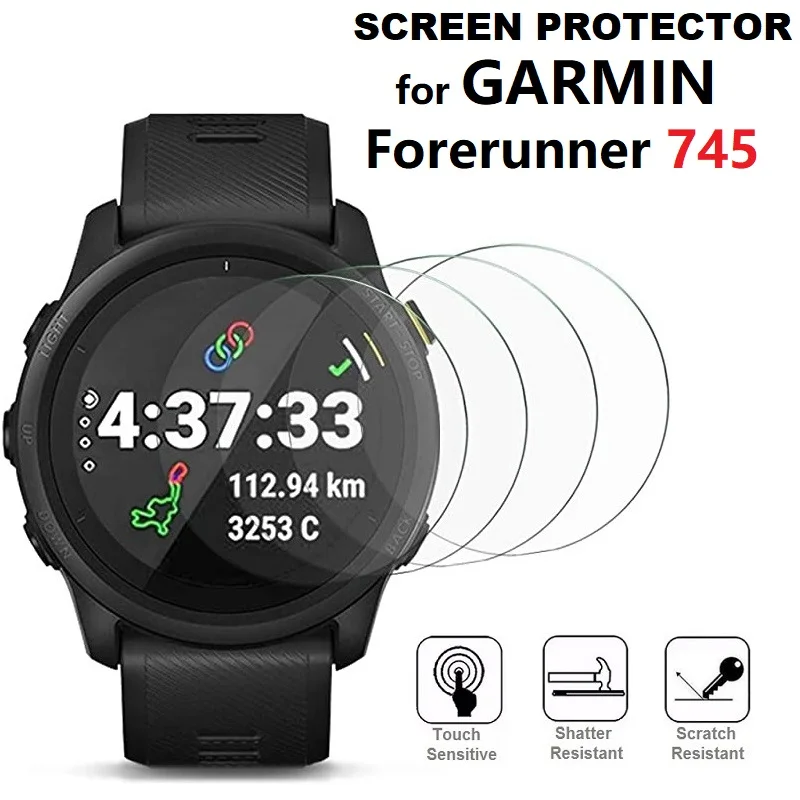 5 szt. Ekran Smart watcha ochraniacz na Garmin Forerunner 745 szkło hartowane HD przezroczysta folia przeciw zarysowaniom