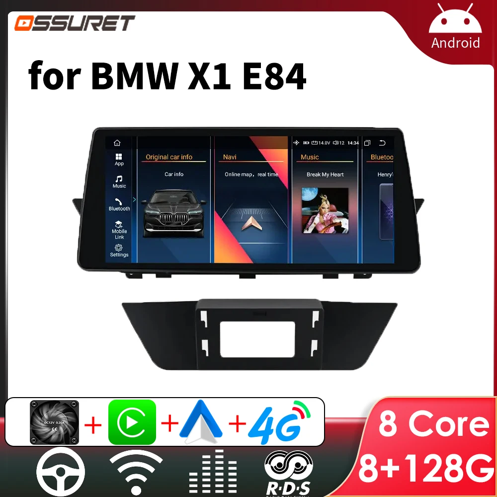 Auto Radio Intelligente per BMW X1 E84 2009-2015 CIC IDrive Lettore Multimediale Wireless Carplay Android Auto Navigazione GPS 10.25"