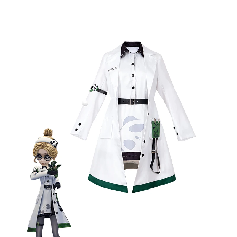 Anime Dyer Cosplay Identität v Kostüm Uniformen Arzt Emily Mantel Kleid Halloween Karneval Party Outfits für Frau