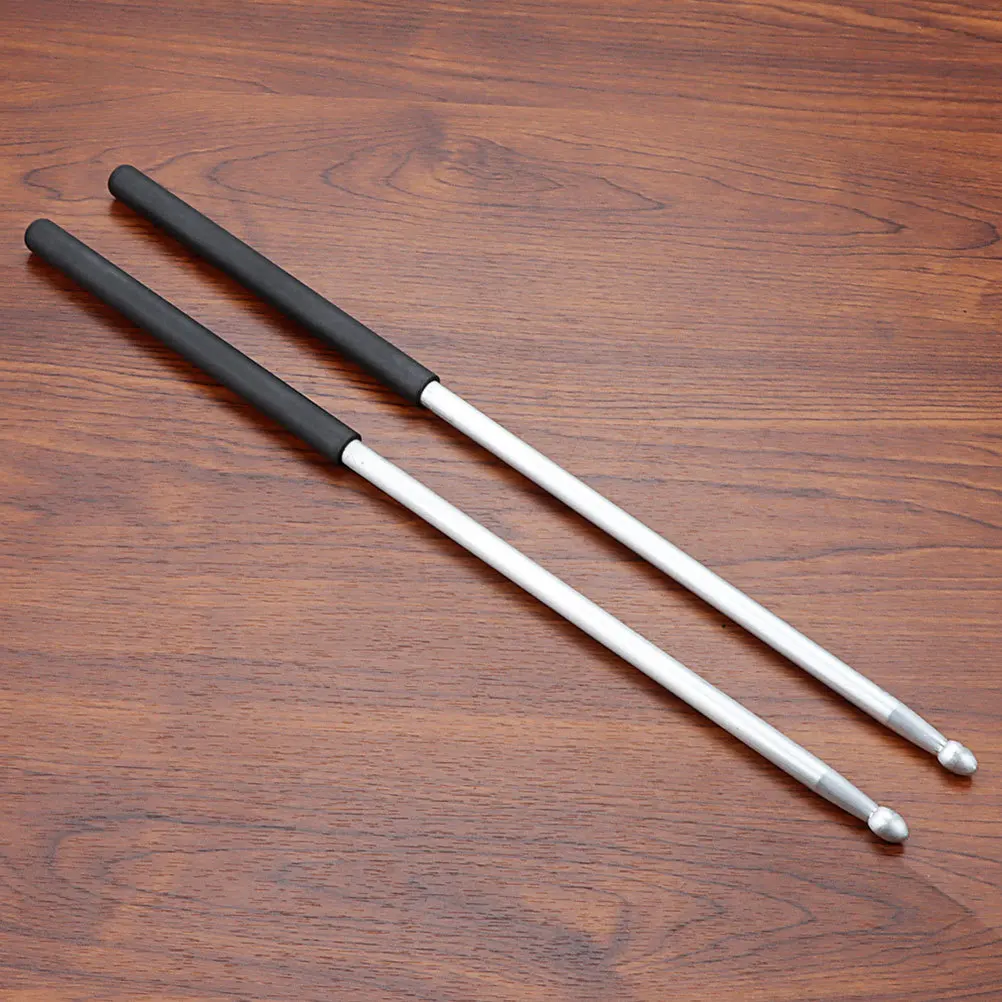 

1 Pair Metal Drumsticks Durable Craftsmanship Smooth Finish For Practice Stage Performance Lightweight Comfort Grip Percussion