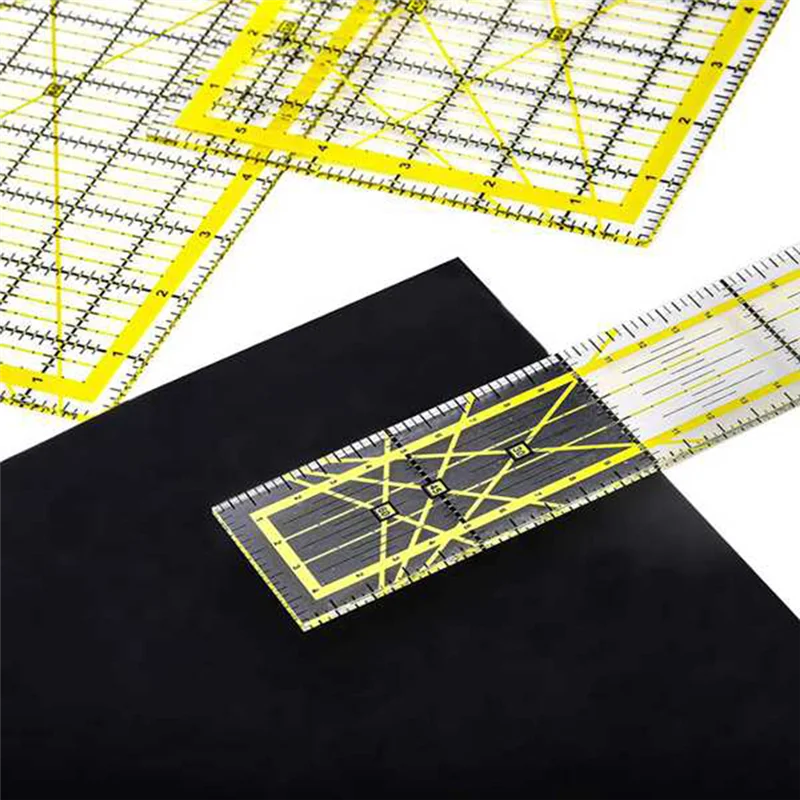 

Quilting Rulers Ruler Quilting Templates Fabric Cutting Ruler With Non-Slip Rings