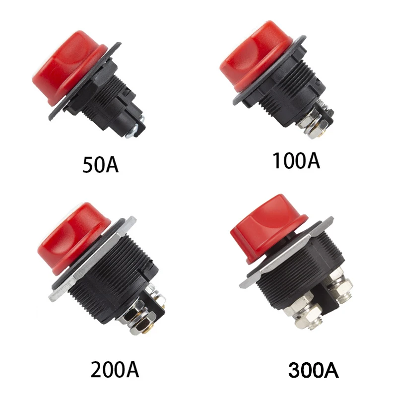 50A 100A 200A 300A Rotary Battery Disconnect Switch 12V 24V DC Cut Off Power Isolator for Car Motorcycle Boat RV