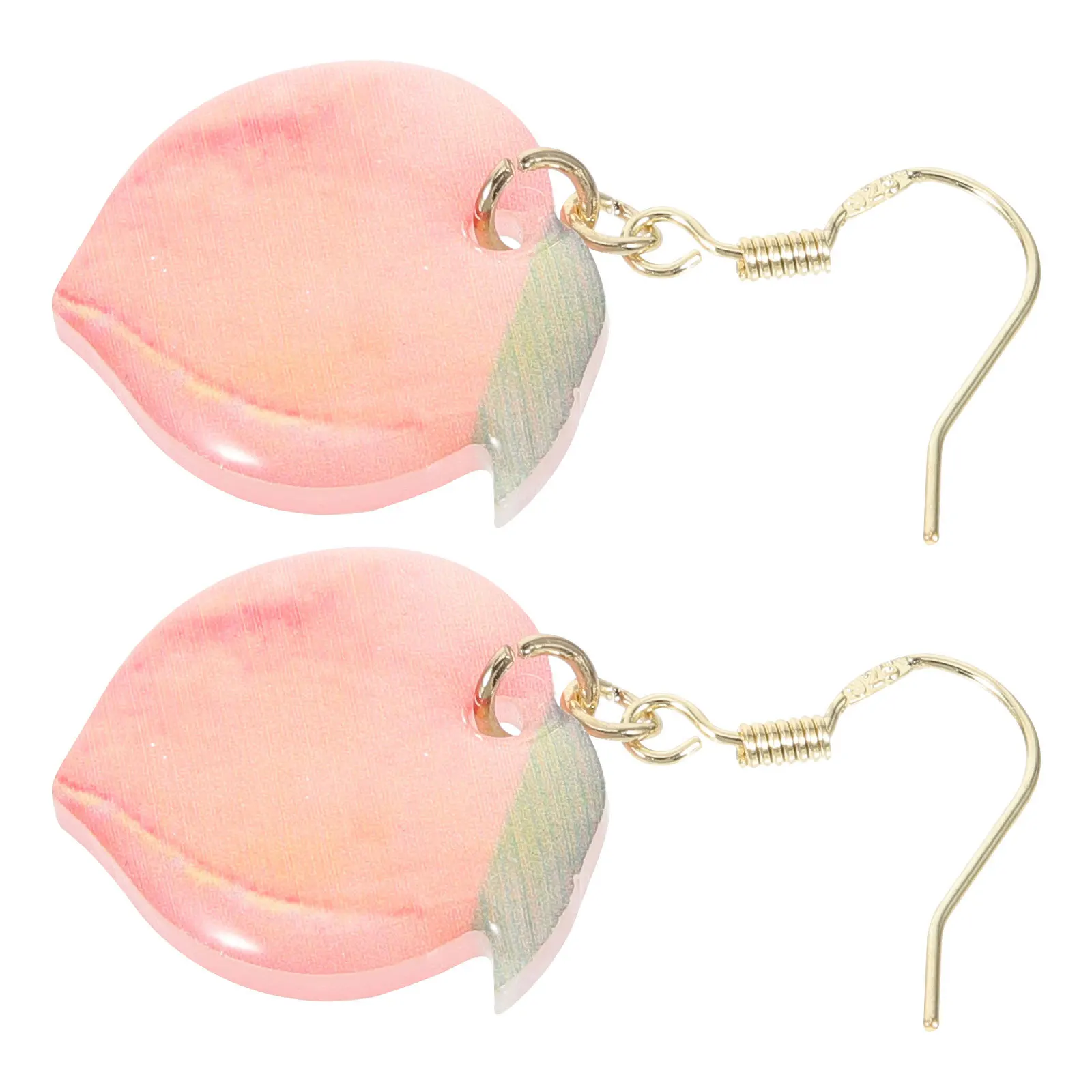 

1Pair Trendy Peach Earrings Cute Aesthetic Womens Jewelry for Teen Girls Dangle Hook Lightweight Party Accessories