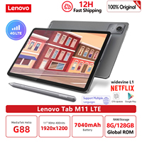 Global ROM Lenovo Tab k10 M11 11” Display 4G LTE MediaTek Helio G88 8GB RAM 128GB SSD L1 1920x1200 Wifi 7040mAh Android Tablet