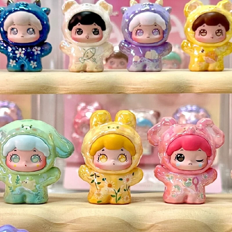 Genuine Baobao Hug Pet Store Spring Travel Series Blind Box Transparent Color Grain Full Style Mini Doll Ornament Cute Gift