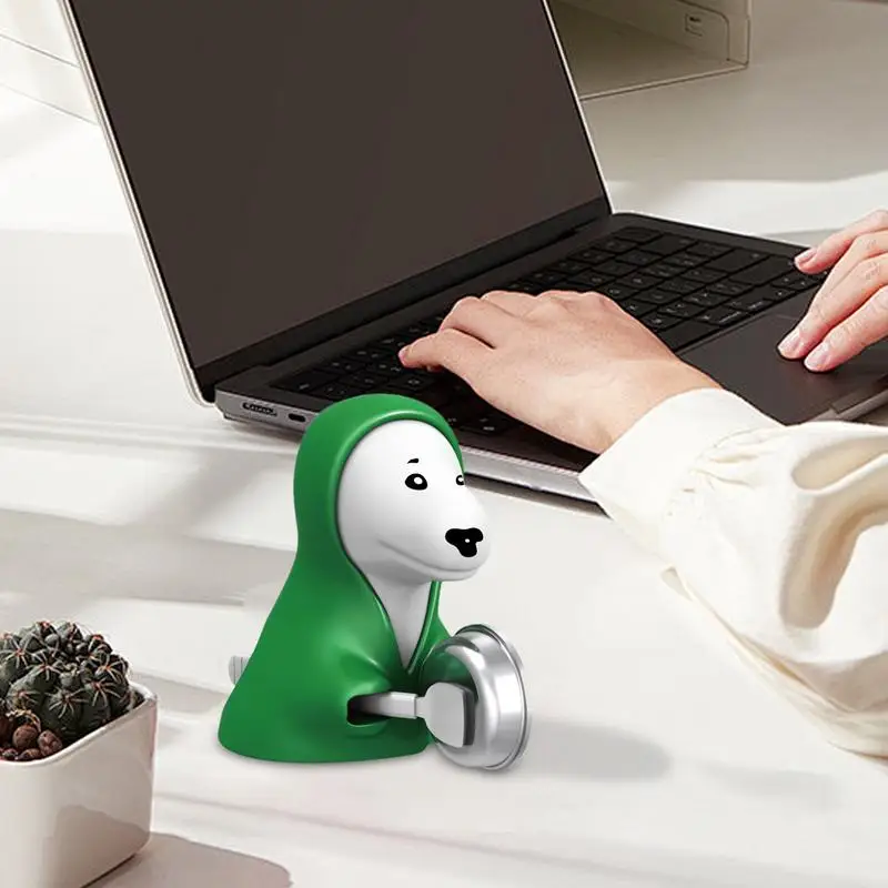 

Kids Dog Toys Make Some Noise Dog Knocking Basin Toy Funny Dog In Green Hoodie Cute Decoration Holiday Party Favor Carnival