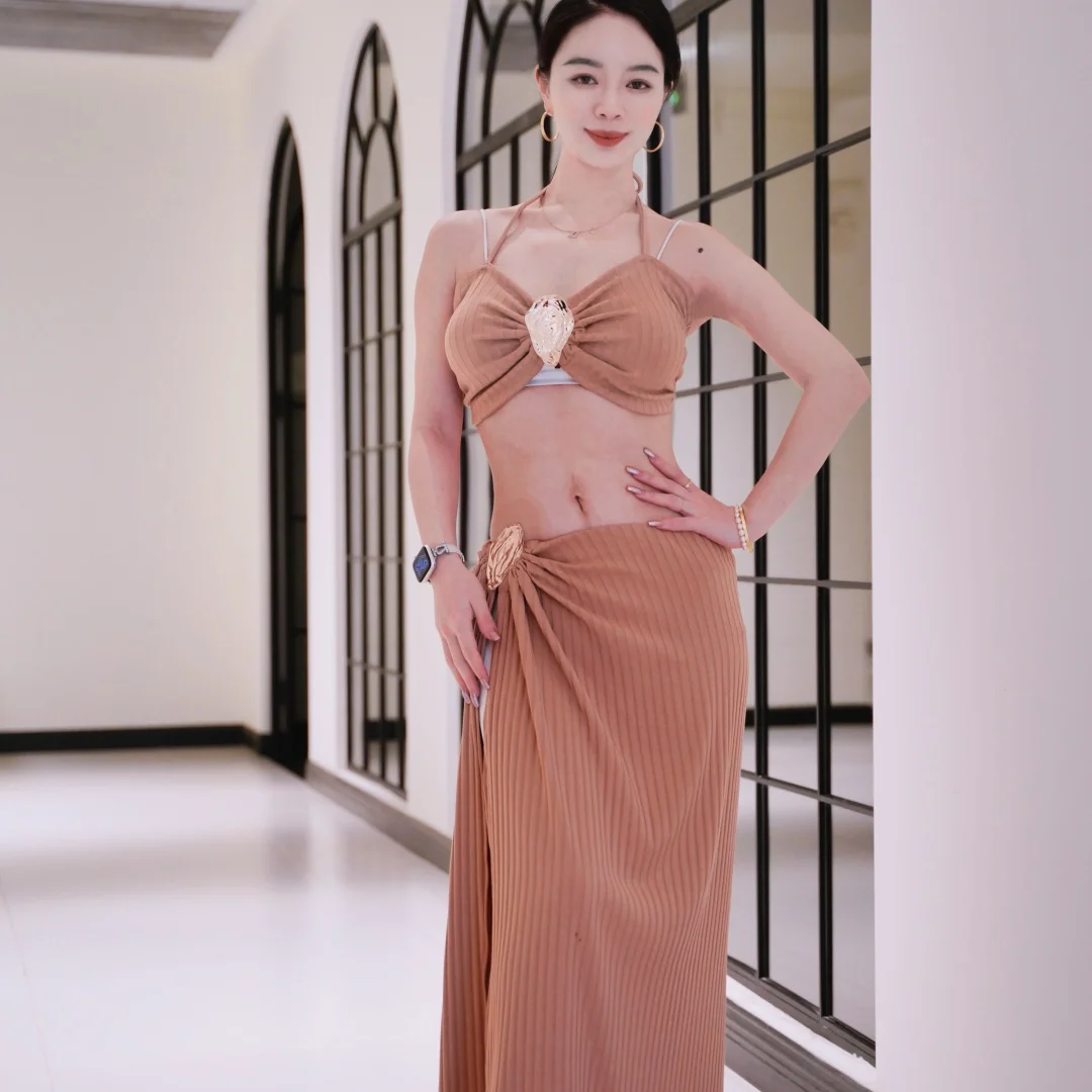 

Women's Belly Dance Performance Costumes Sexy Practice Clothes Adult Oriental Dance Advanced Temperament Training Clothing