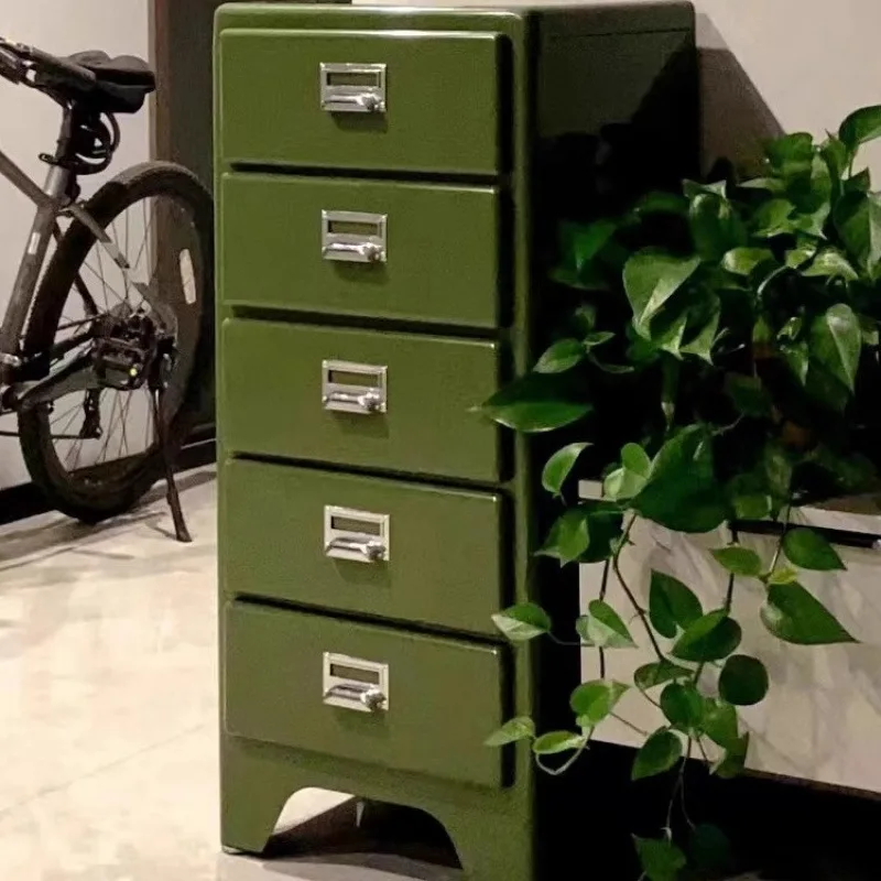 

Japanese retro tin cabinet metal drawer cabinet dining side cabinet storage cabinet Internet celebrity ins decoration