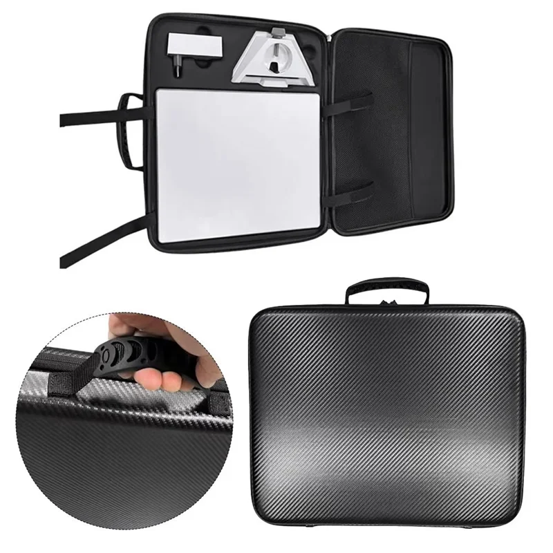 

For Starlink MINI Storage Bag Carbon Fiber PU Fabric Storage Bag Large Capacity Anti Drop Waterproof Handheld Bag
