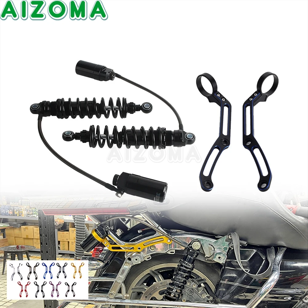 

Регулируемая задняя пружина амортизатора мотоцикла с кронштейном резервуара для Harley Touring Road King Special FLHRXS EFI FLHR 13 дюймов