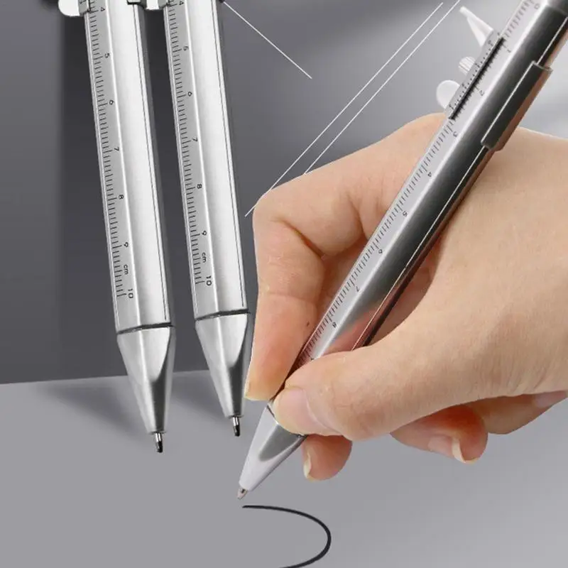 Multifunction Caliper Ruler 0-100 Vernier Caliper Ball-Point Stationery Pen Ball-Point Blue/Black Refill Vernier Caliper Tools