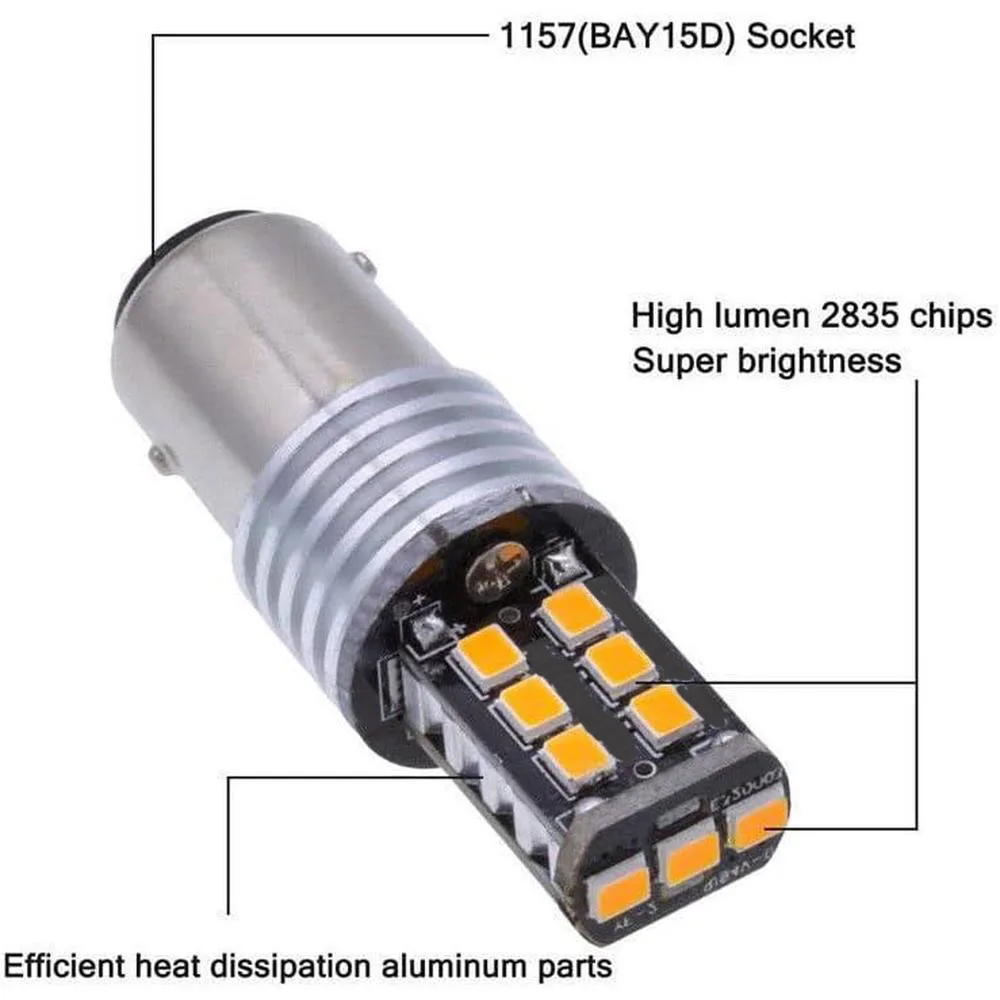 12V DC Taillight Rear Brake Lamp Bulb Fit for various car models using 1157 sockets. view 6