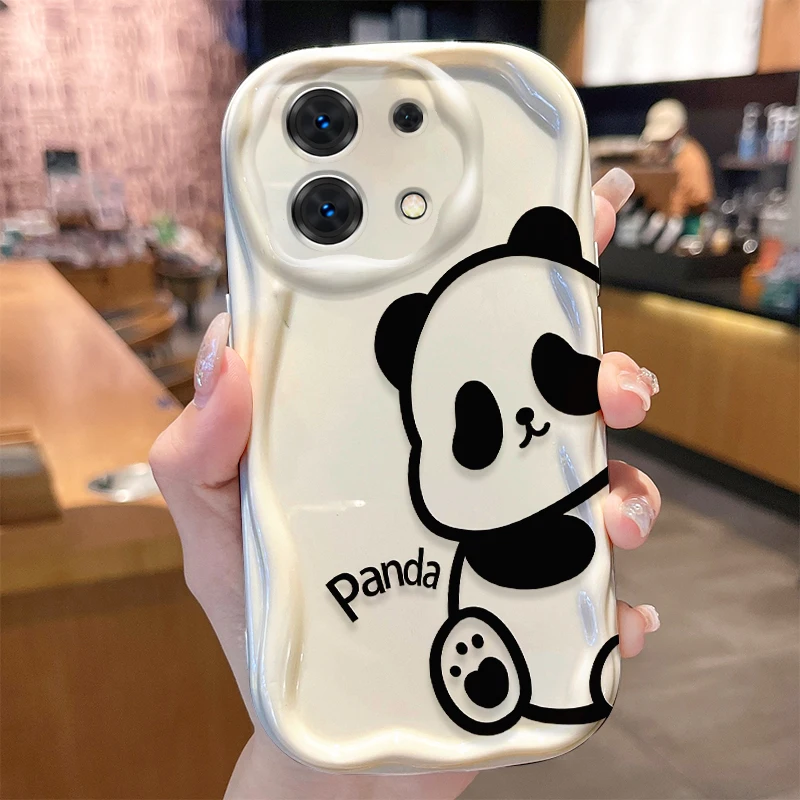 Cartoon Panda Phone Case for Xiaomi Redmi Note 13 12 11 Pro Plus 4G 5G 13C 12C Turbo 12S 11S 10 9 11A 9C Silicone Cover Funda