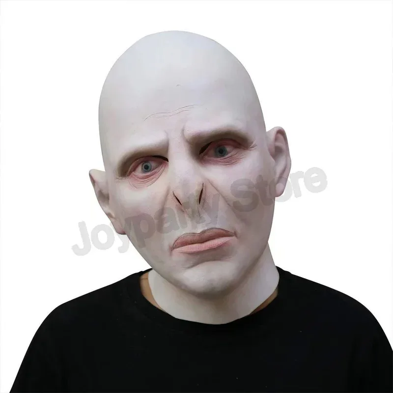 L2025l جديد فولدمورت لعب الأدوار قناع المدرسة السحرية توم مارفولو ريدل أغطية الرأس الرعب أصلع اللاتكس قناع هالوين قناع حفلة ماس