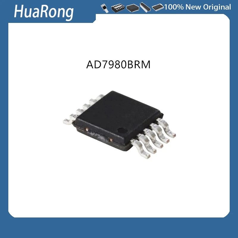 2Pcs/Lot AD7980BRM AD7980BRMZ  C5D AD7980  MSOP10