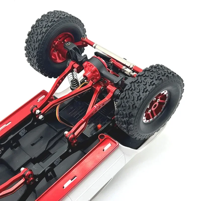 โลหะด้านหน้าและด้านหลังเพลา CHASSIS Link Rod ดึง Rod Mount ด้านข้างเหยียบยางชุด 1/16 RC รถอะไหล่อัพเกรดสําหรับ WPL 1/16 C64