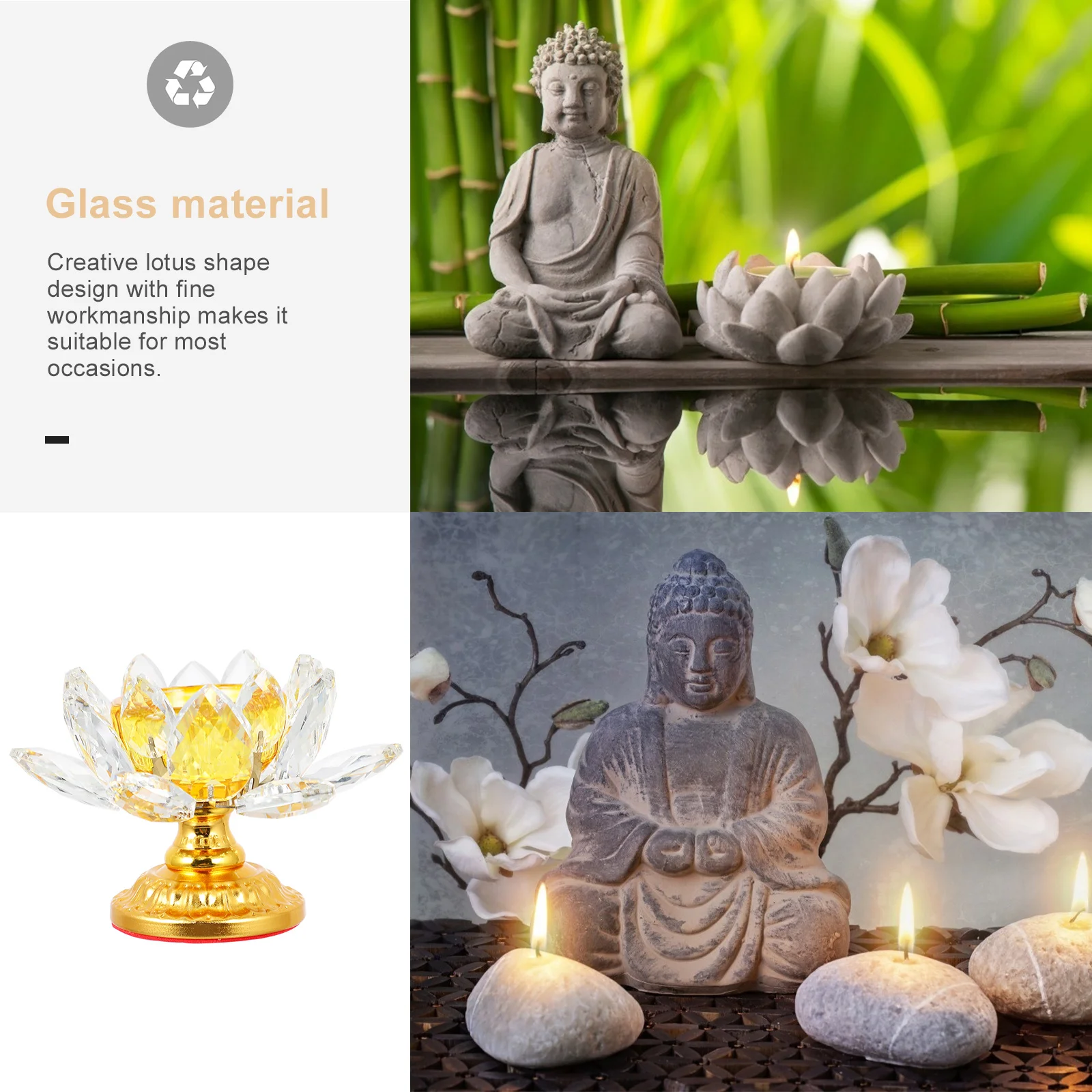 

Tea Light Holder Crystal Tealight Candleholder Candlestick Holders Lotus Home Ornament Decoration