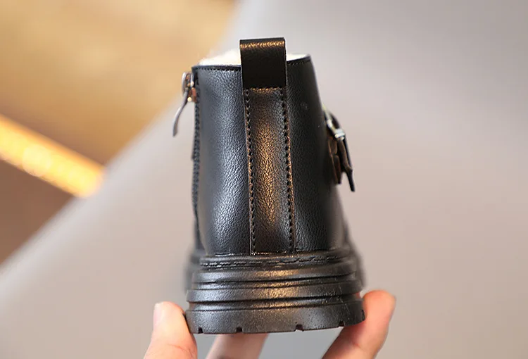 Winterstiefel für Mädchen, neue Mode, knöchelhohe Stiefel, wärmend, mit Kaschmirfutter, Kinderstiefel, rutschfeste Outdoor-Schuhe für Kleinkinder und Schüler. – Detail 11